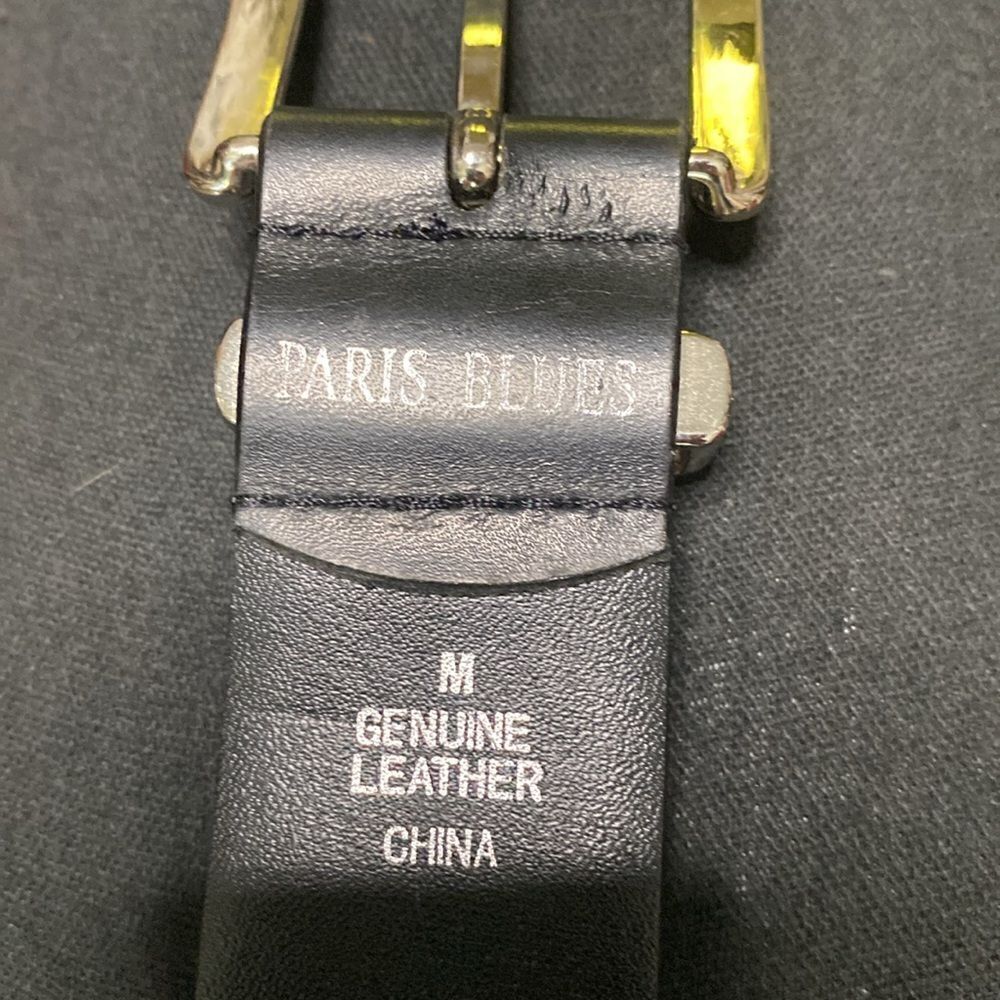 PARIS BLUES Black Leather Rivet Belt - Picture 8 of 8